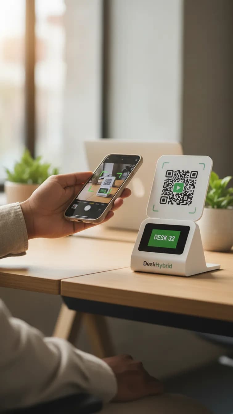 QR Desk Booking product walkthrough