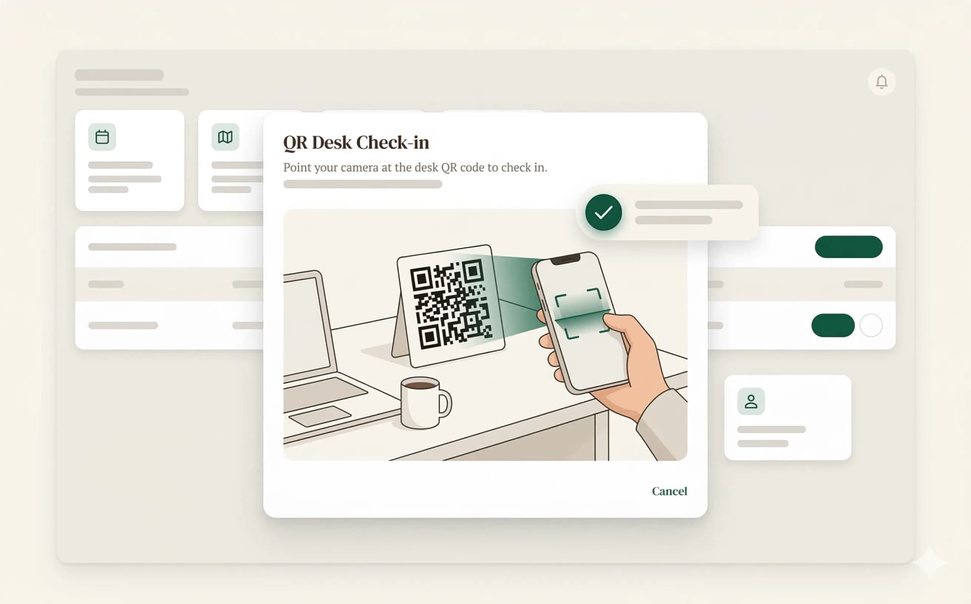 Verified desk presence checks